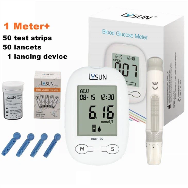 Lysun Glucose Home-testing Portable Glucose Meter With Diabetic Test Strips